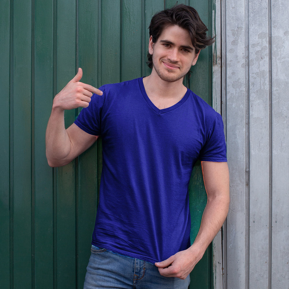 Royal Blue V Neck T shirt TBT Basics – The Banyan Tee