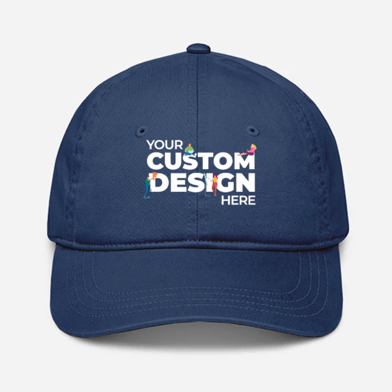 Navy Blue Customisable Cap by TBT Custom