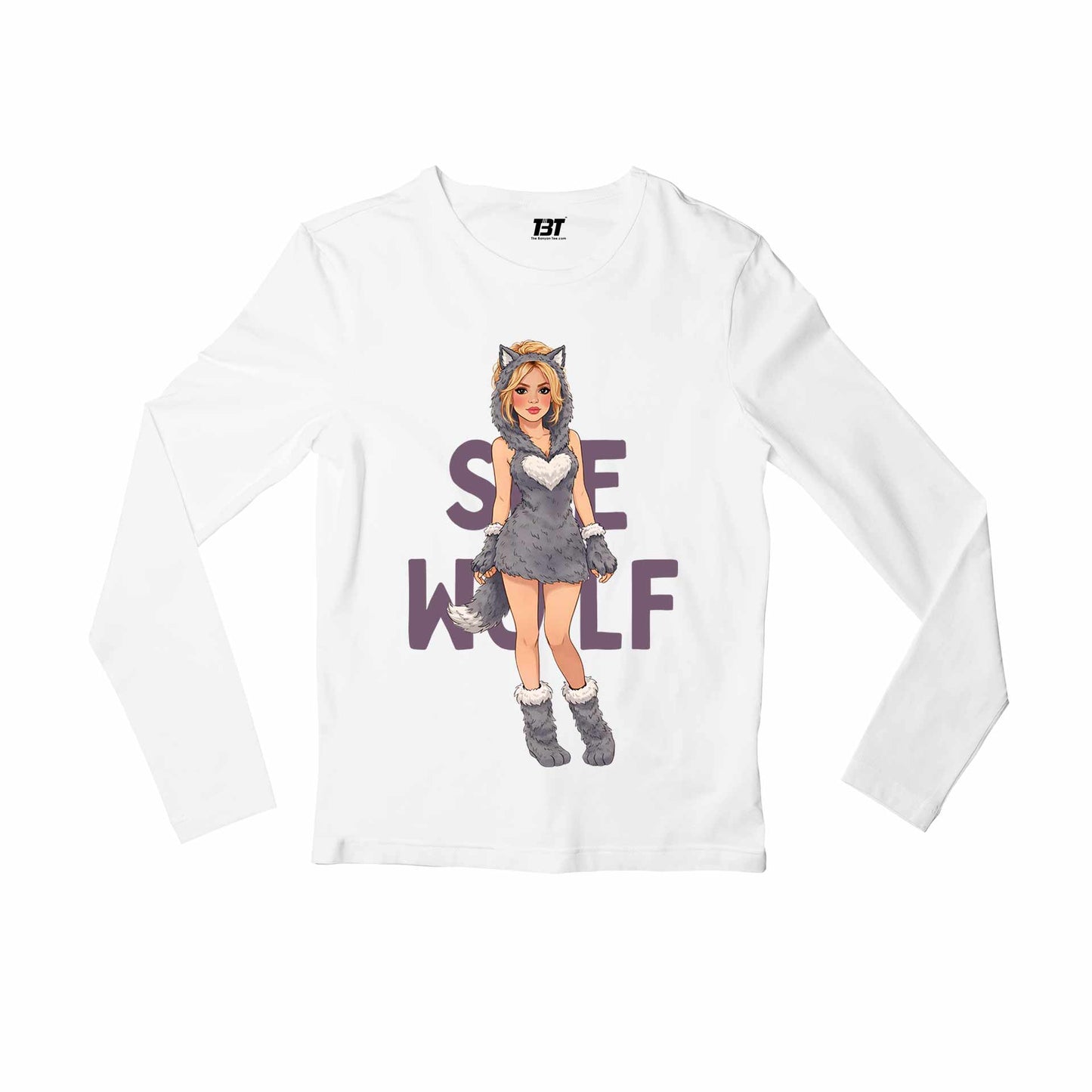 shakira she wolf full sleeves long sleeves music band buy online india the banyan tee tbt men women girls boys unisex white