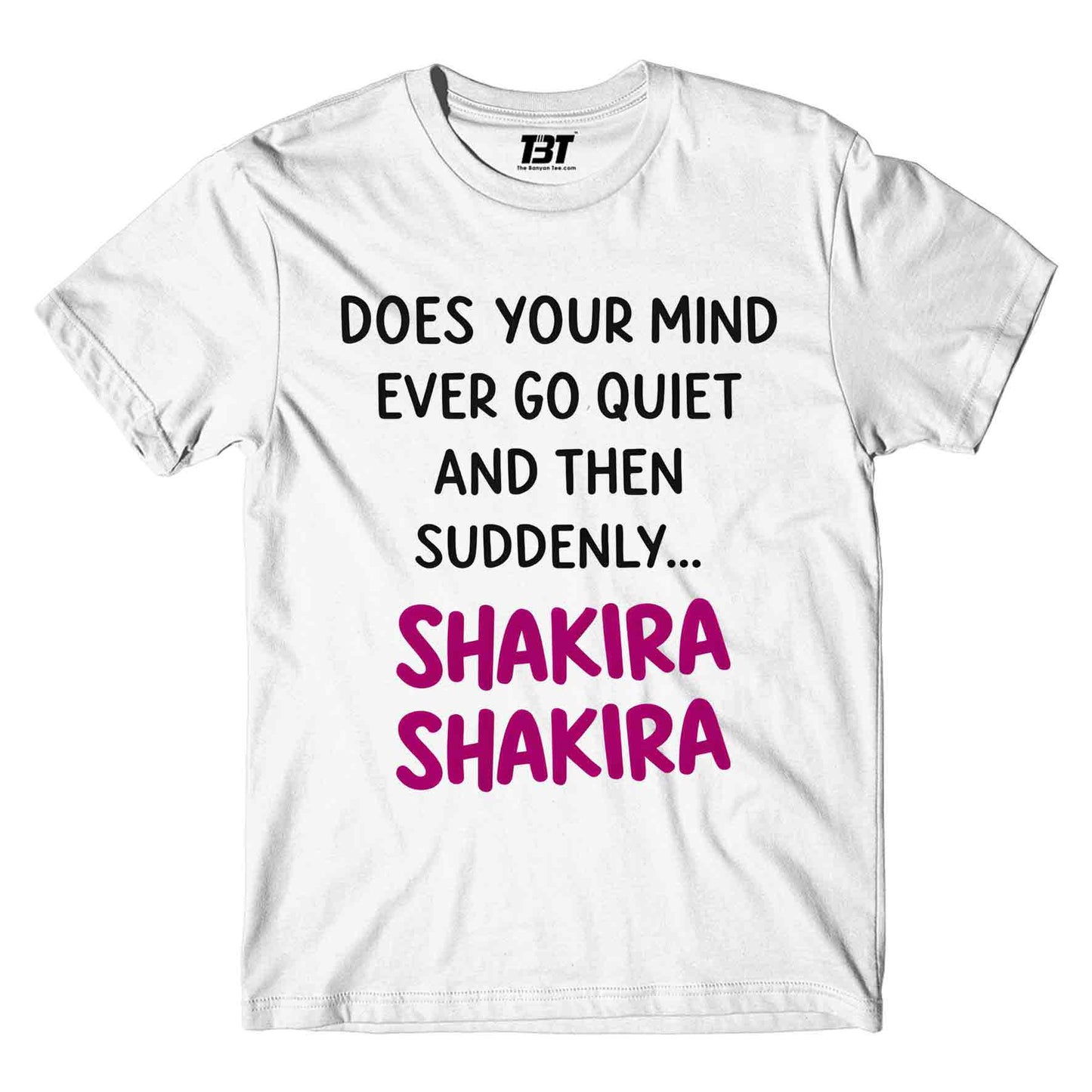 shakira does your mind t-shirt music band buy online india the banyan tee tbt men women girls boys unisex white