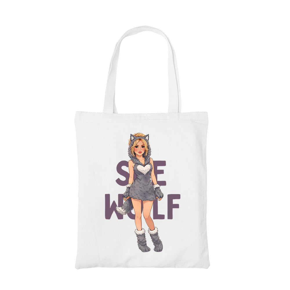 shakira she wolf tote bag cotton printed music band buy online india the banyan tee tbt men women girls boys unisex