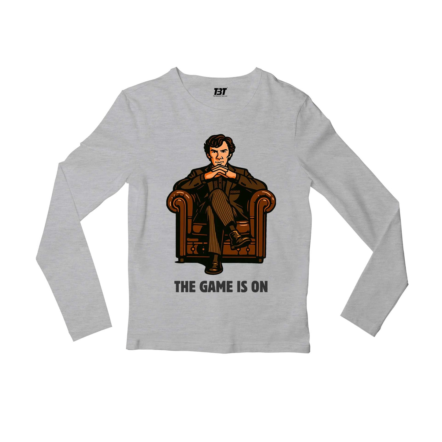 Sherlock Full Sleeves T-shirt - Game On Full Sleeves T-shirt The Banyan Tee TBT