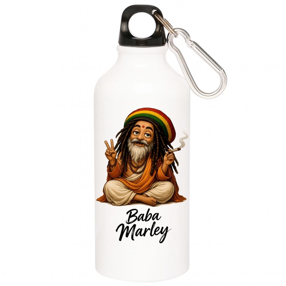 bob marley baba marley sipper steel water bottle flask gym shaker music band buy online india the banyan tee tbt men women girls boys unisex