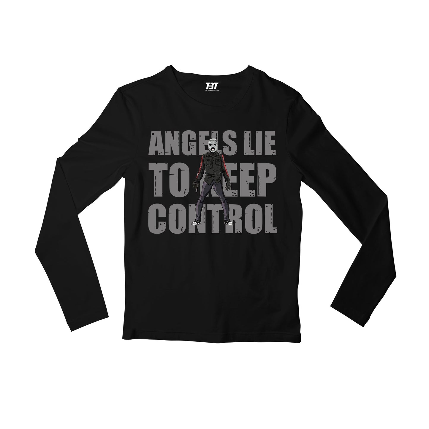 slipknot angels lie to keep control full sleeves long sleeves music band buy online india the banyan tee tbt men women girls boys unisex black