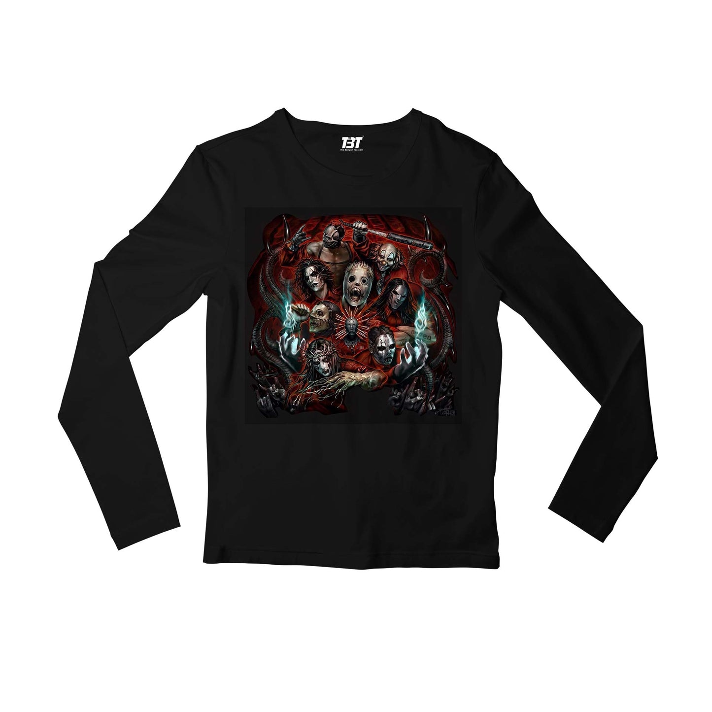 slipknot fan art full sleeves long sleeves music band buy online india the banyan tee tbt men women girls boys unisex black