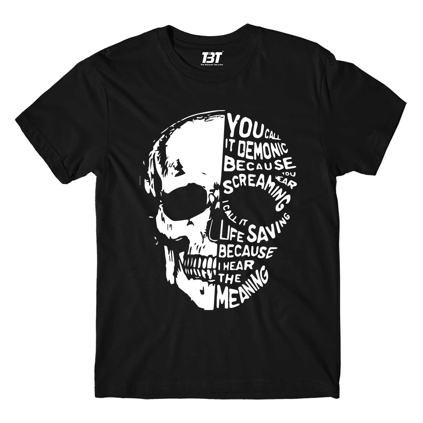 slipknot you call it demonic t-shirt music band buy online india the banyan tee tbt men women girls boys unisex black