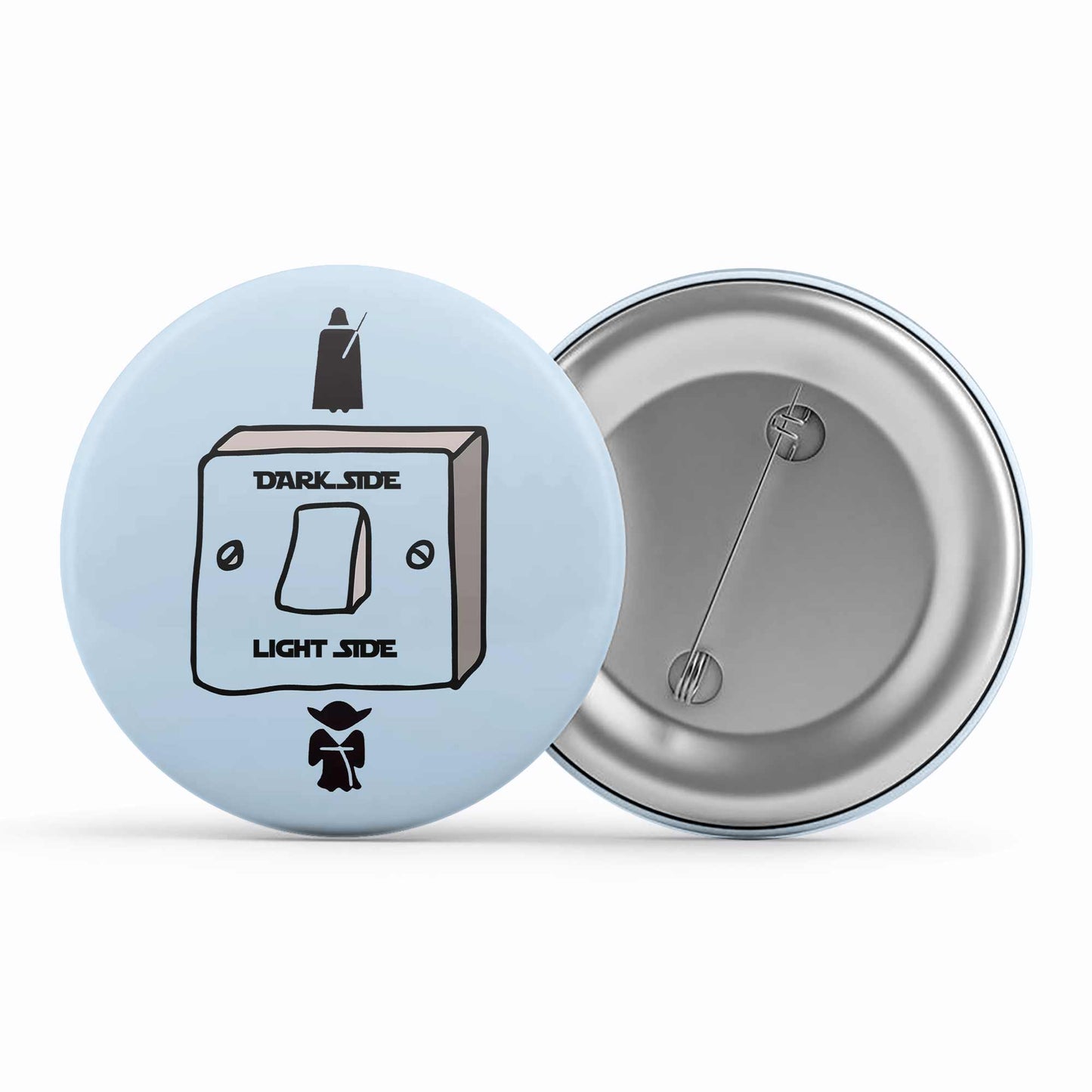 star wars dark side - light side badge pin button tv & movies buy online india the banyan tee tbt men women girls boys unisex yoda & darth vader