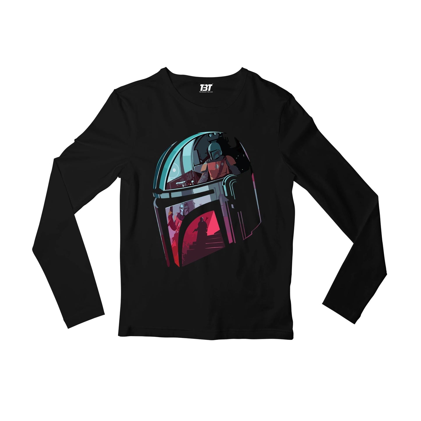 star wars mandalorian full sleeves long sleeves tv & movies buy online india the banyan tee tbt men women girls boys unisex black