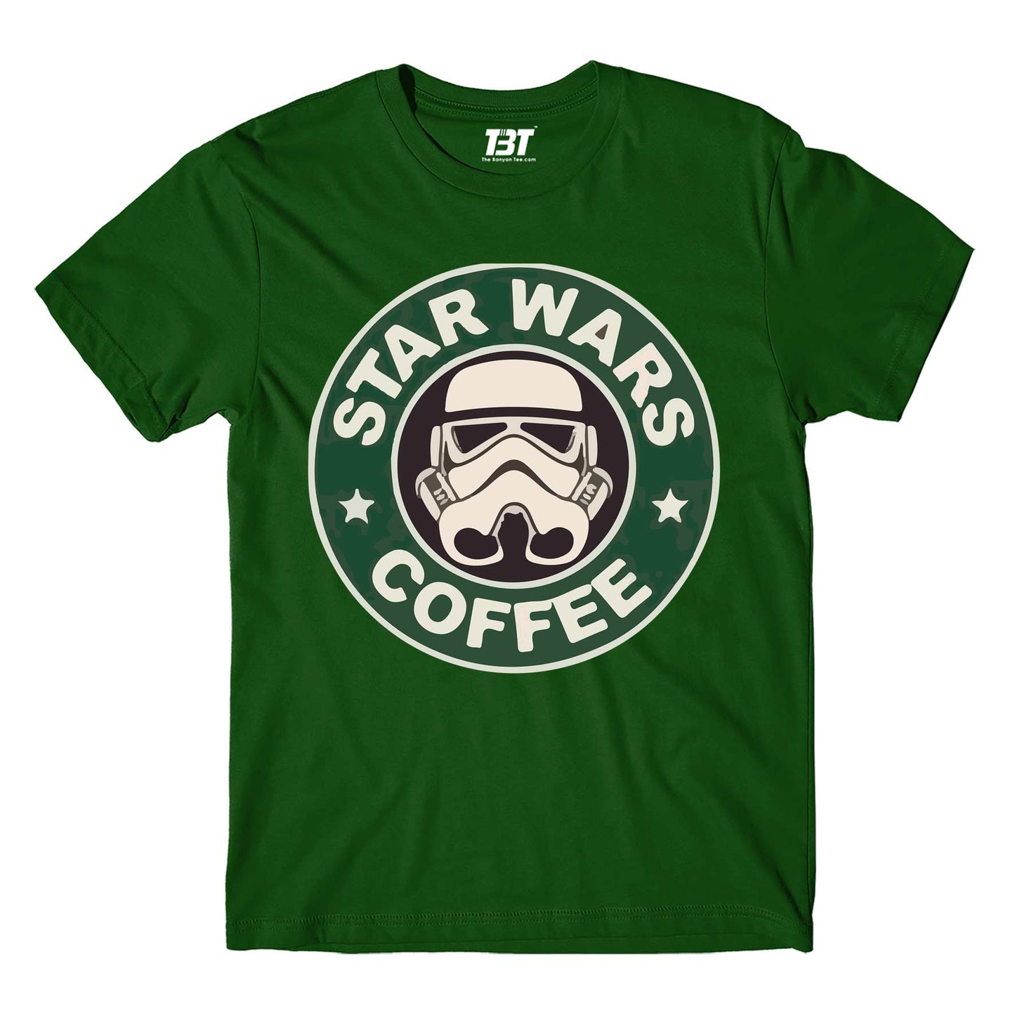 star wars star coffee t-shirt tv & movies buy online india the banyan tee tbt men women girls boys unisex green