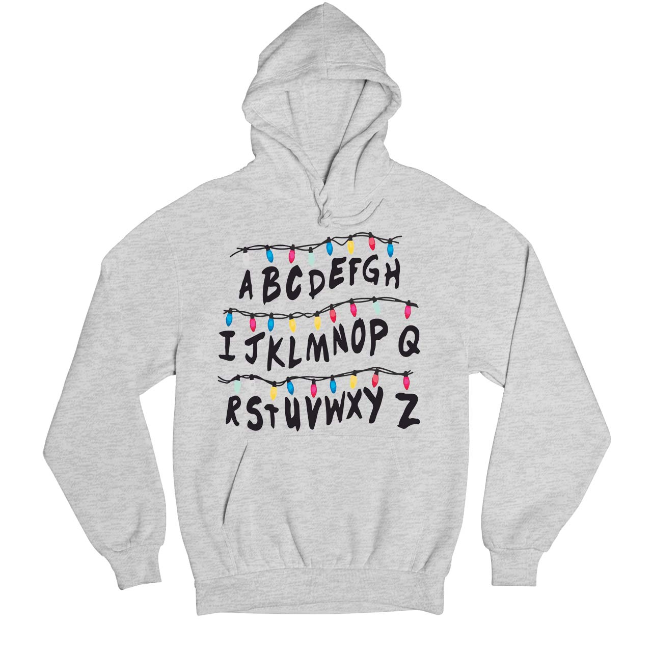 stranger things alphabet wall hoodie hooded sweatshirt winterwear tv & movies buy online india the banyan tee tbt men women girls boys unisex gray stranger things eleven demogorgon shadow monster dustin quote vector art clothing accessories merchandise