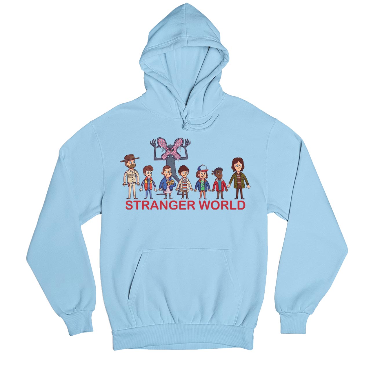 stranger things stranger world hoodie hooded sweatshirt winterwear tv & movies buy online india the banyan tee tbt men women girls boys unisex gray stranger things eleven demogorgon shadow monster dustin quote vector art clothing accessories merchandise