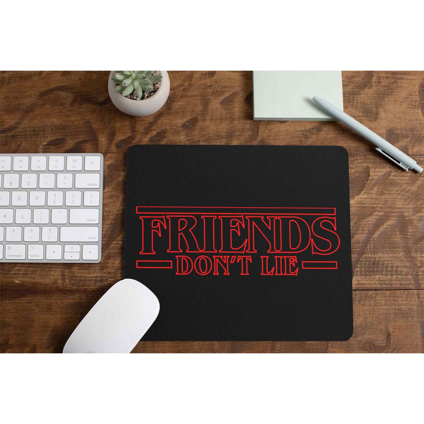 stranger things friends don't lie mousepad logitech large anime tv & movies buy online india the banyan tee tbt men women girls boys unisex stranger things eleven demogorgon shadow monster dustin quote vector art clothing accessories merchandise