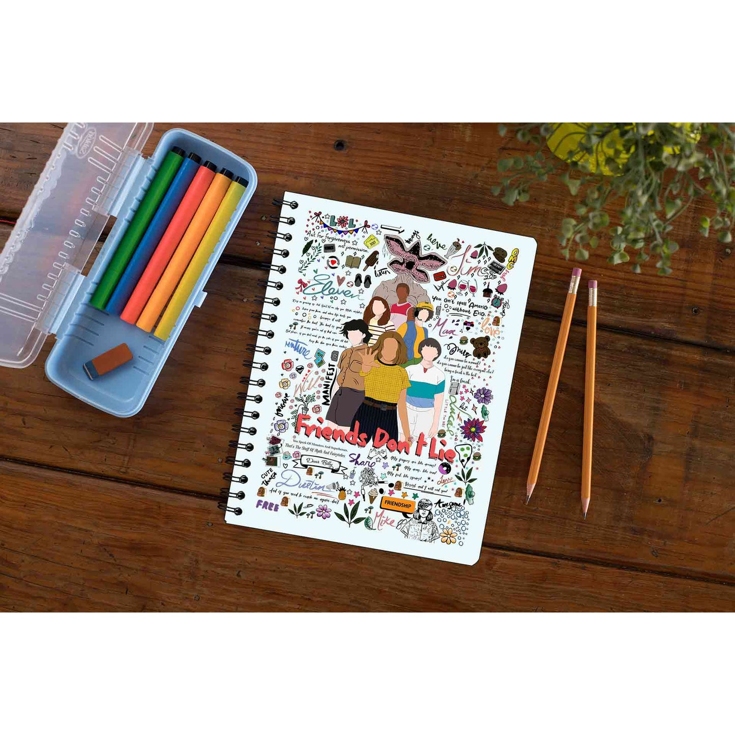 stranger things the upside doodle notebook notepad diary buy online india the banyan tee tbt unruled