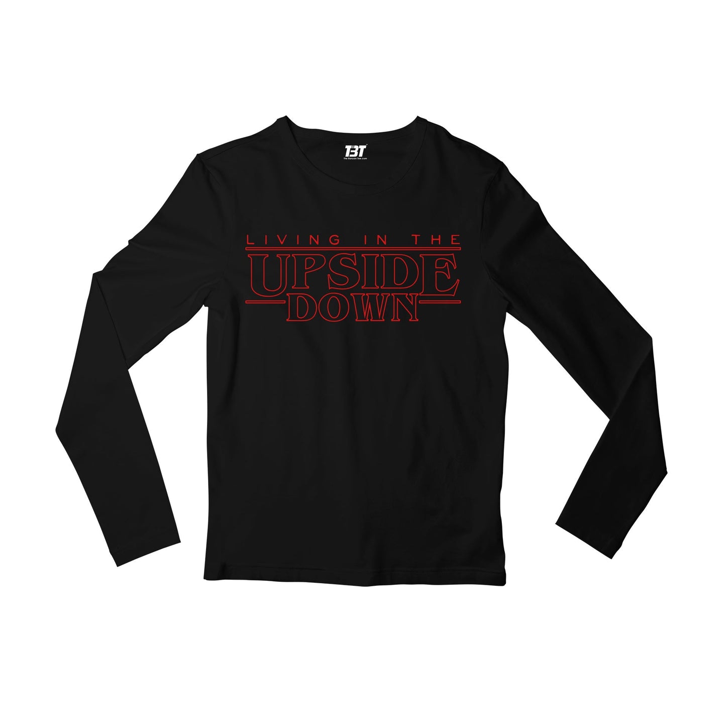 stranger things the upside down full sleeves long sleeves tv & movies buy online india the banyan tee tbt men women girls boys unisex black stranger things eleven demogorgon shadow monster dustin quote vector art clothing accessories merchandise