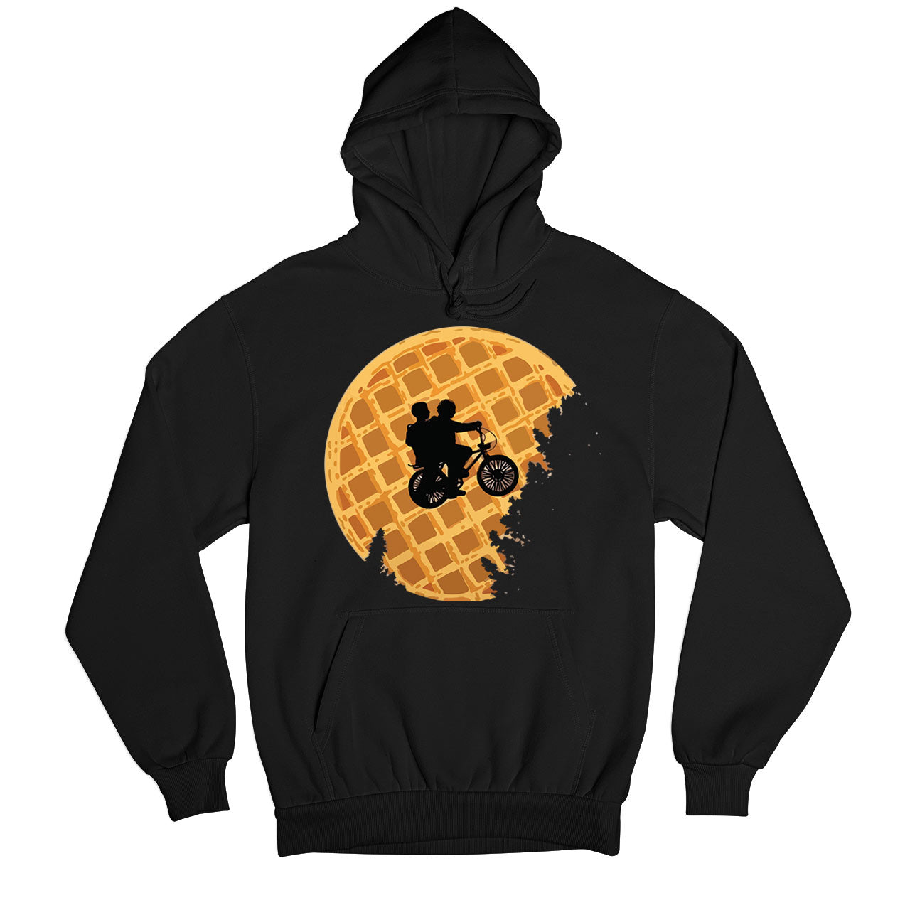 stranger things eggo hoodie hooded sweatshirt winterwear tv & movies buy online india the banyan tee tbt men women girls boys unisex black stranger things eleven demogorgon shadow monster dustin quote vector art clothing accessories merchandise