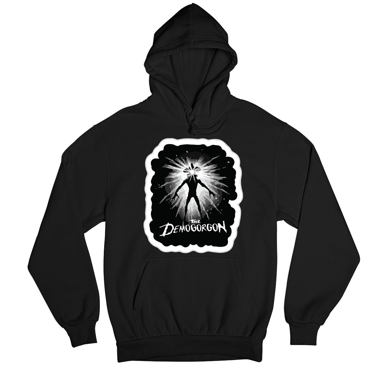 stranger things the demogorgon hoodie hooded sweatshirt winterwear tv & movies buy online india the banyan tee tbt men women girls boys unisex black stranger things eleven demogorgon shadow monster dustin quote vector art clothing accessories merchandise