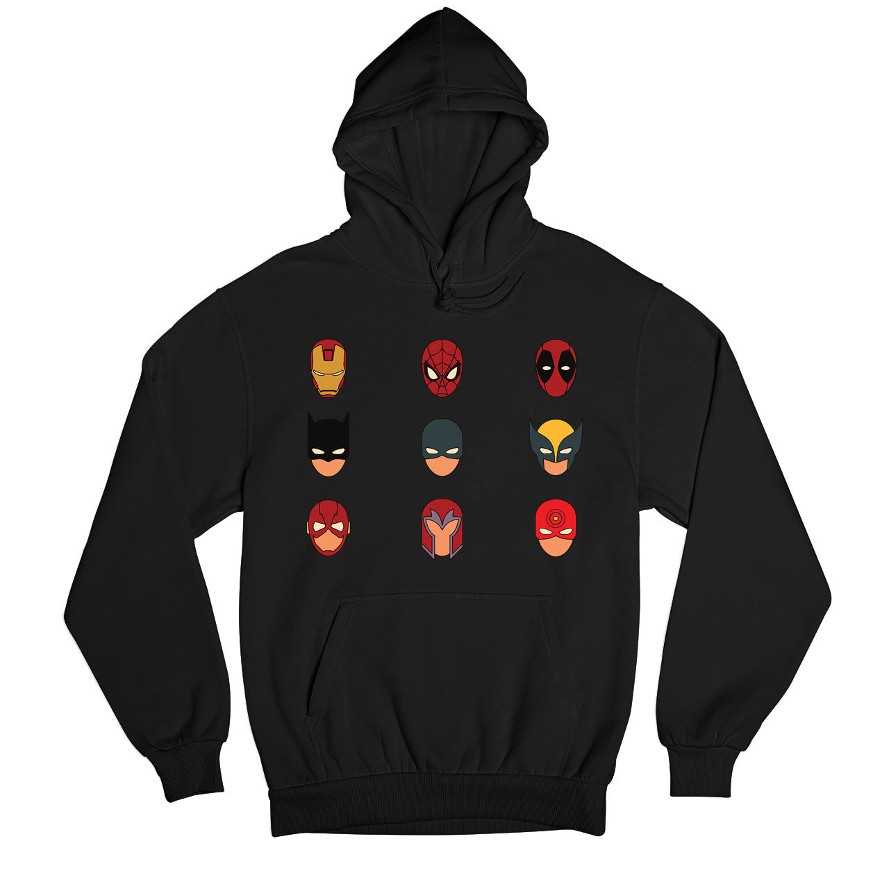 superheroes masked hoodie hooded sweatshirt winterwear tv & movies buy online india the banyan tee tbt men women girls boys unisex black