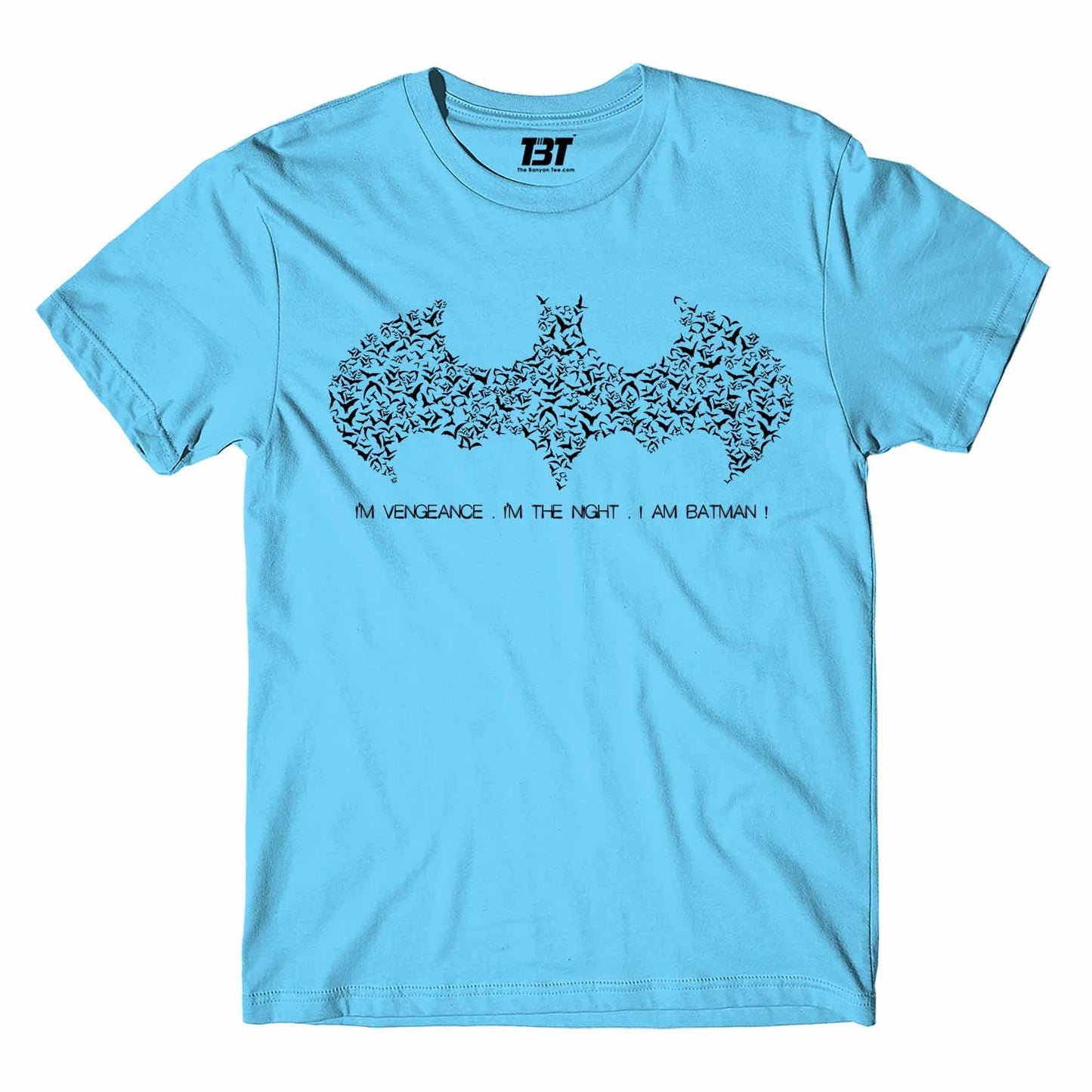 superheroes i am the knight t-shirt tv & movies buy online india the banyan tee tbt men women girls boys unisex sky blue