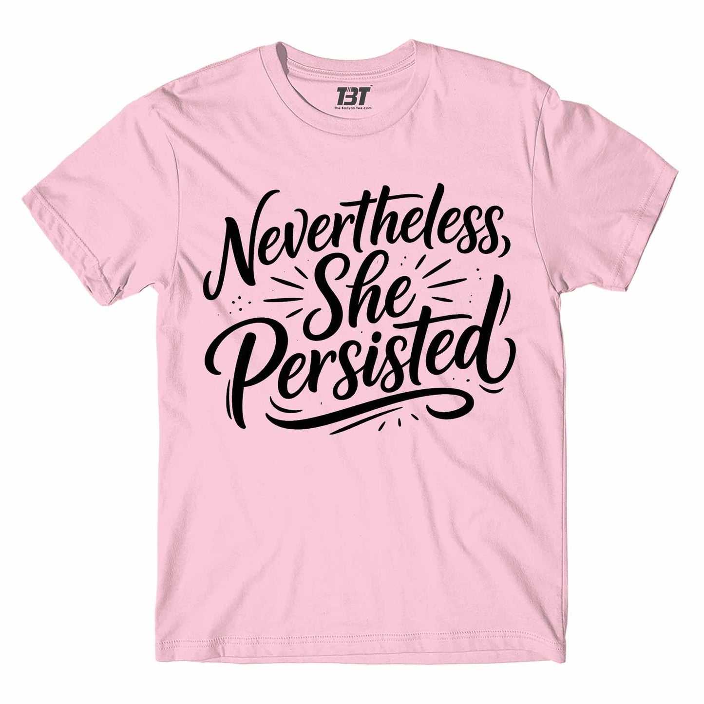 printed graphic she persisted t-shirt printed graphic stylish buy online india the banyan tee tbt men women girls boys unisex baby pink
