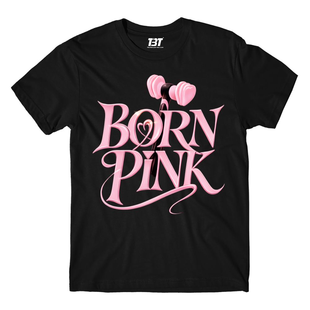 black pink born pink t-shirt music band buy online india the banyan tee tbt men women girls boys unisex black