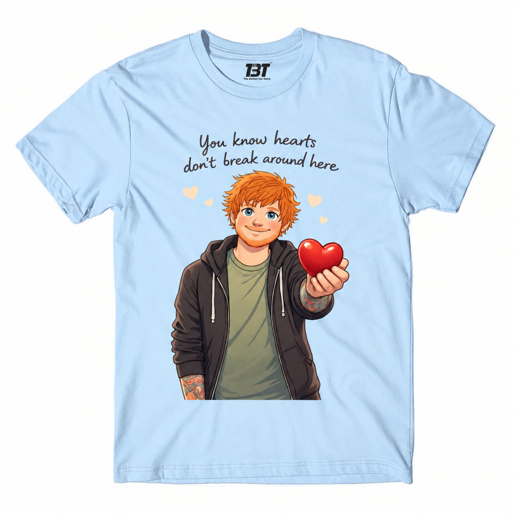 ed sheeran hearts don't break around here t-shirt music band buy online india the banyan tee tbt men women girls boys unisex baby blue