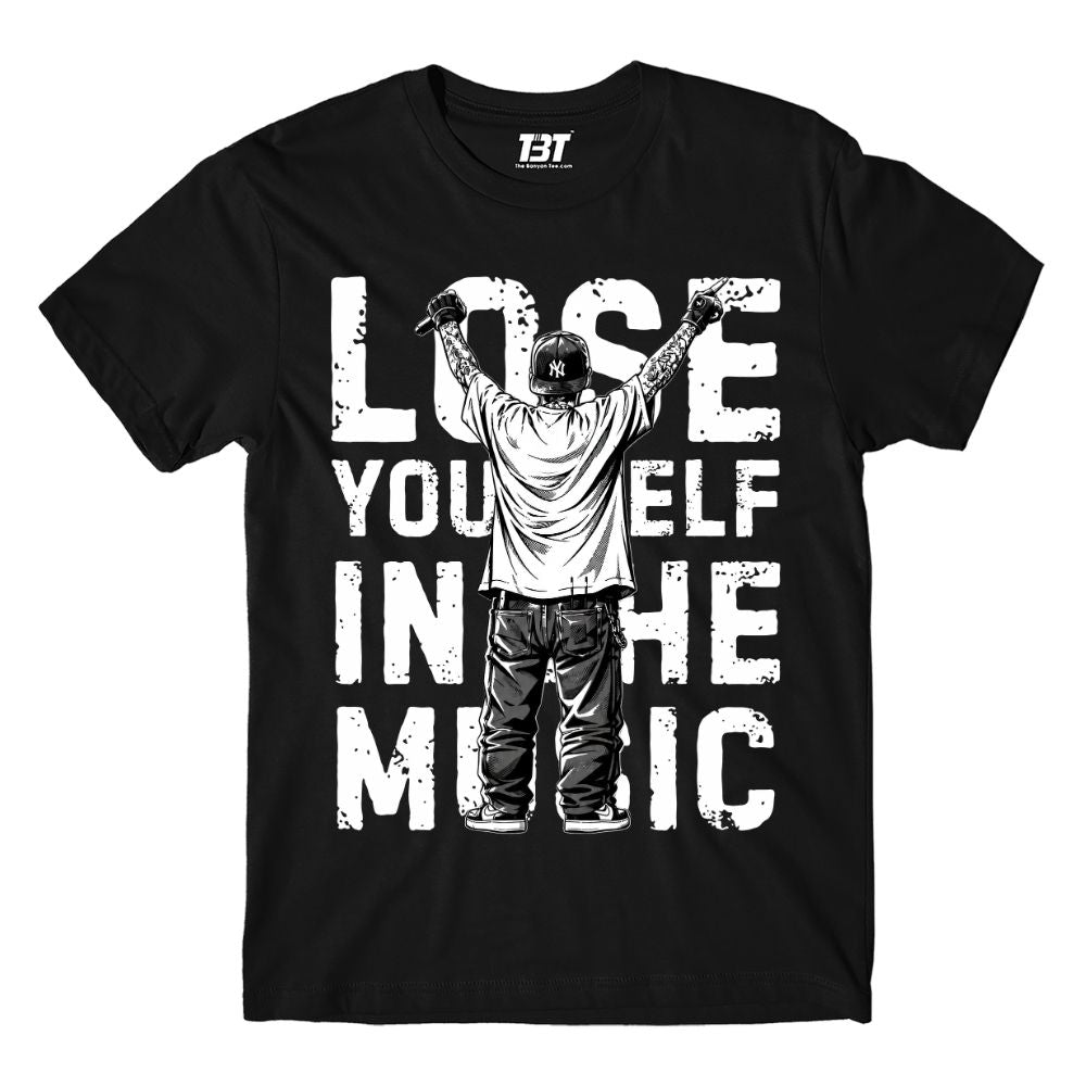 eminem lose yourself in the music t-shirt music band buy online india the banyan tee tbt men women girls boys unisex black