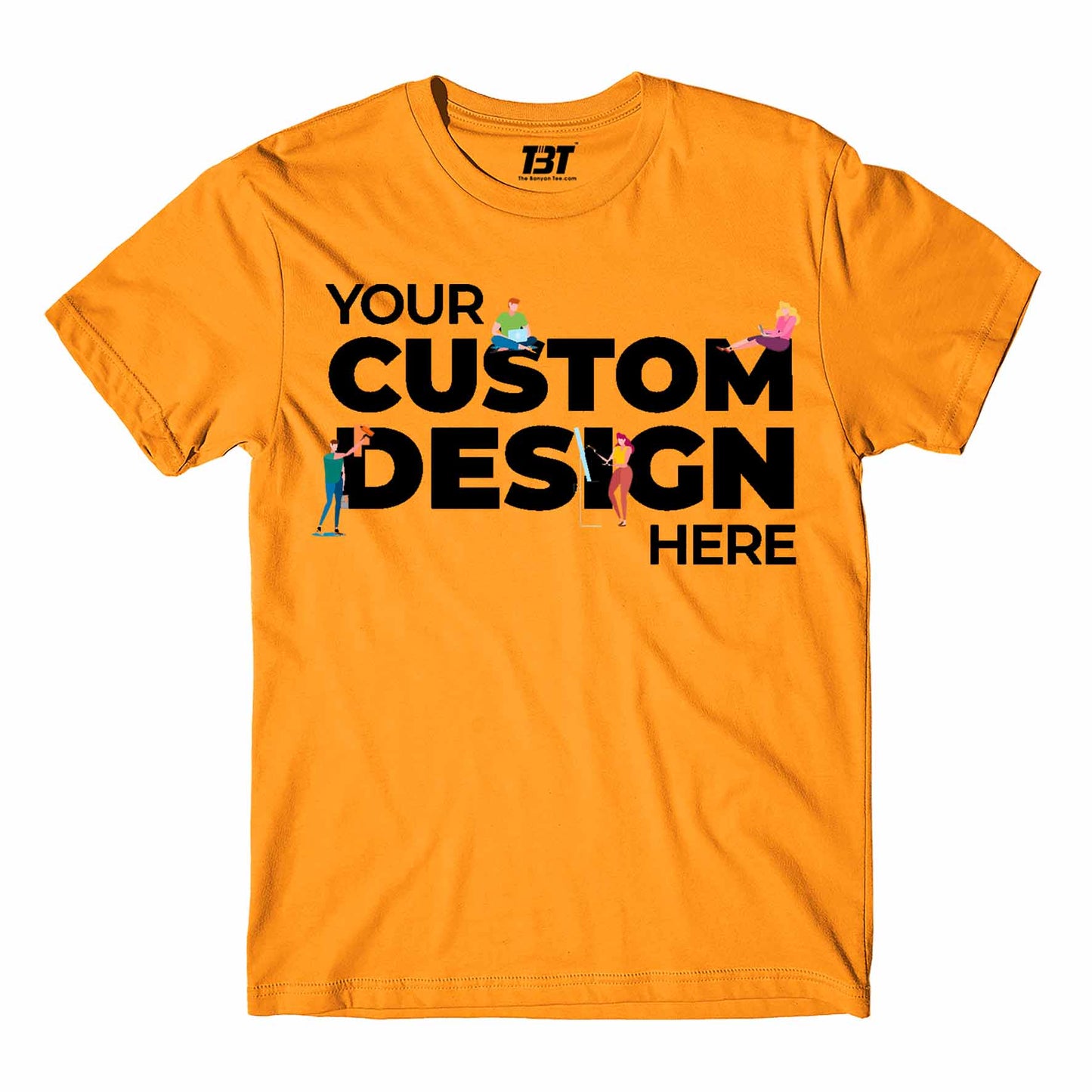 customized custom t-shirt shirt orange the banyan tee your design here