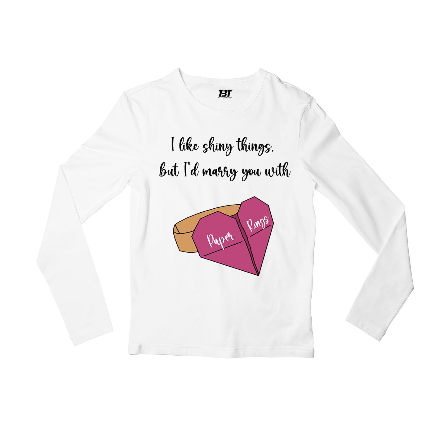 taylor swift paper rings full sleeves long sleeves music band buy online india the banyan tee tbt men women girls boys unisex white