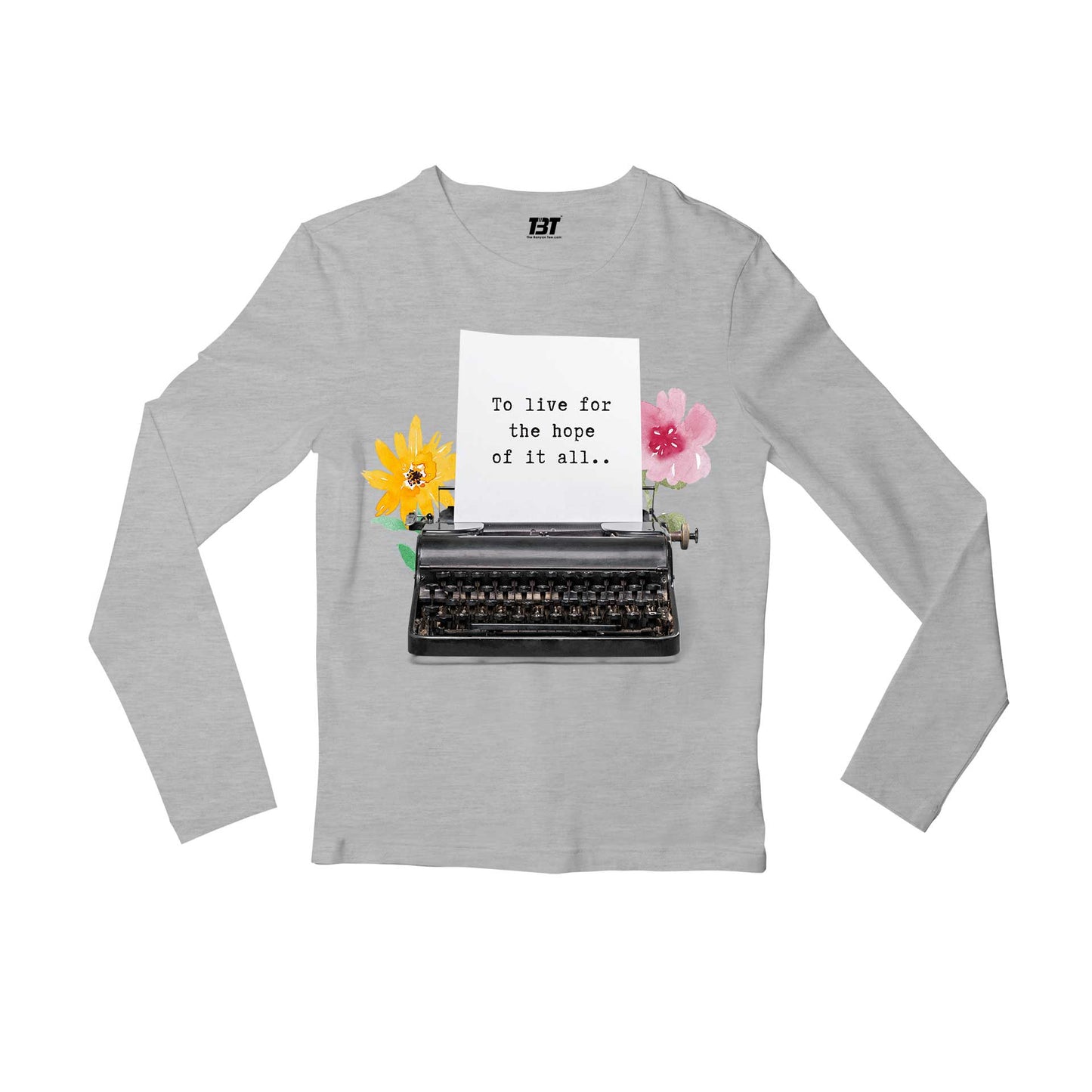 taylor swift live for the hope full sleeves long sleeves music band buy online india the banyan tee tbt men women girls boys unisex gray