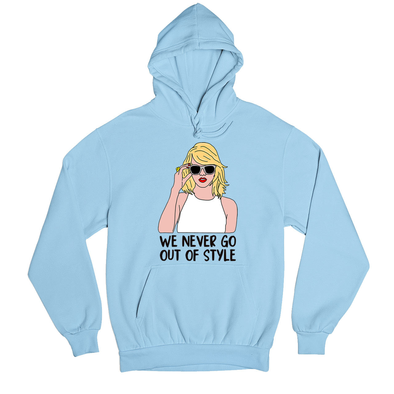 taylor swift style hoodie hooded sweatshirt winterwear music band buy online india the banyan tee tbt men women girls boys unisex baby blue