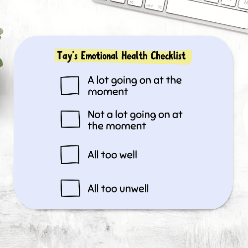 taylor swift tay's emotional health checklist mousepad logitech large anime music band buy online india the banyan tee tbt men women girls boys unisex