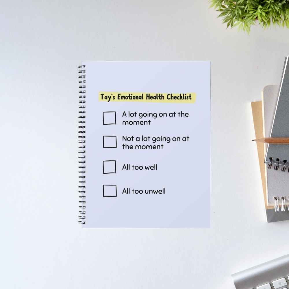 taylor swift tay's emotional health checklist notebook notepad diary buy online india the banyan tee tbt unruled