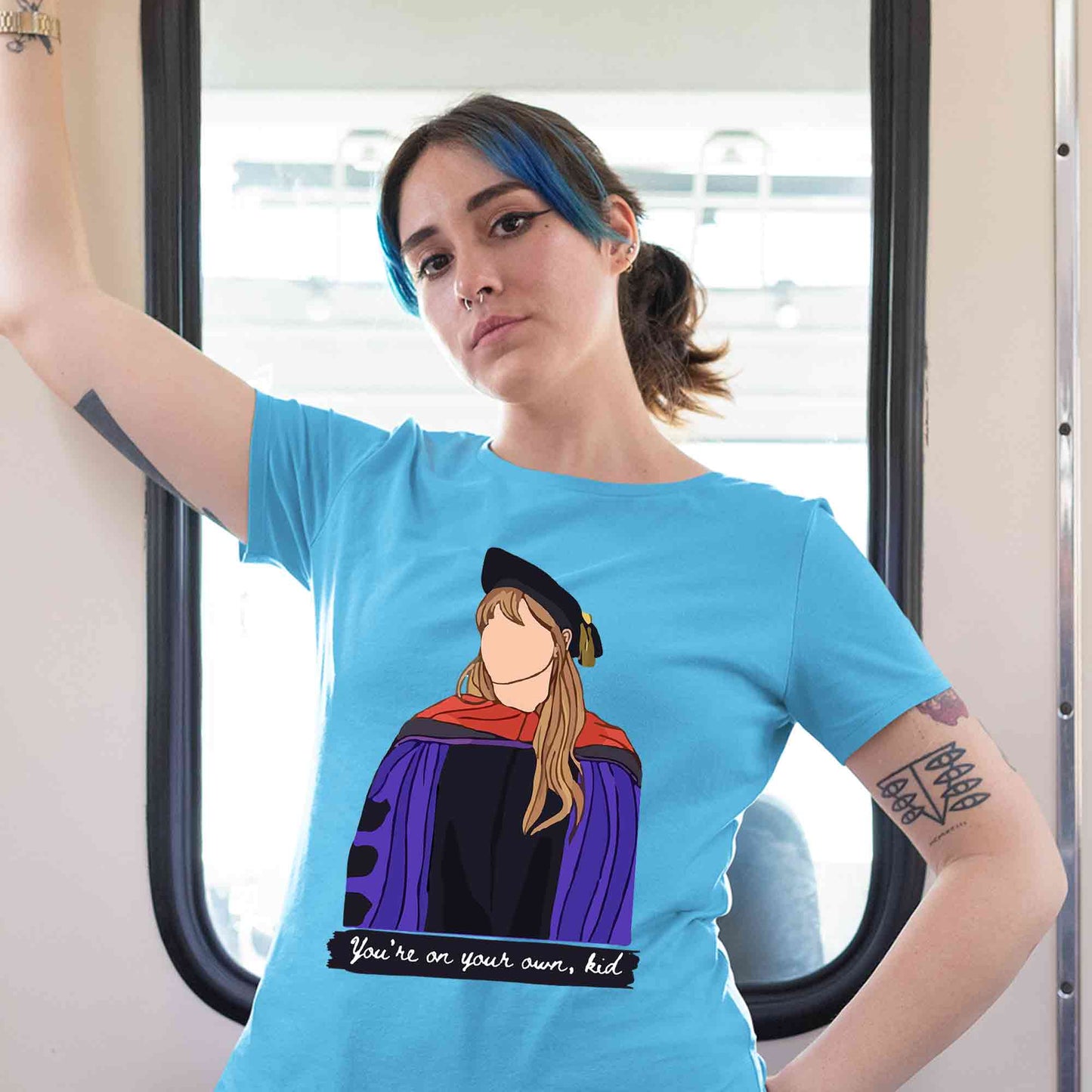 taylor swift you're on your own kid t-shirt music band buy online india the banyan tee tbt men women girls boys unisex sky blue