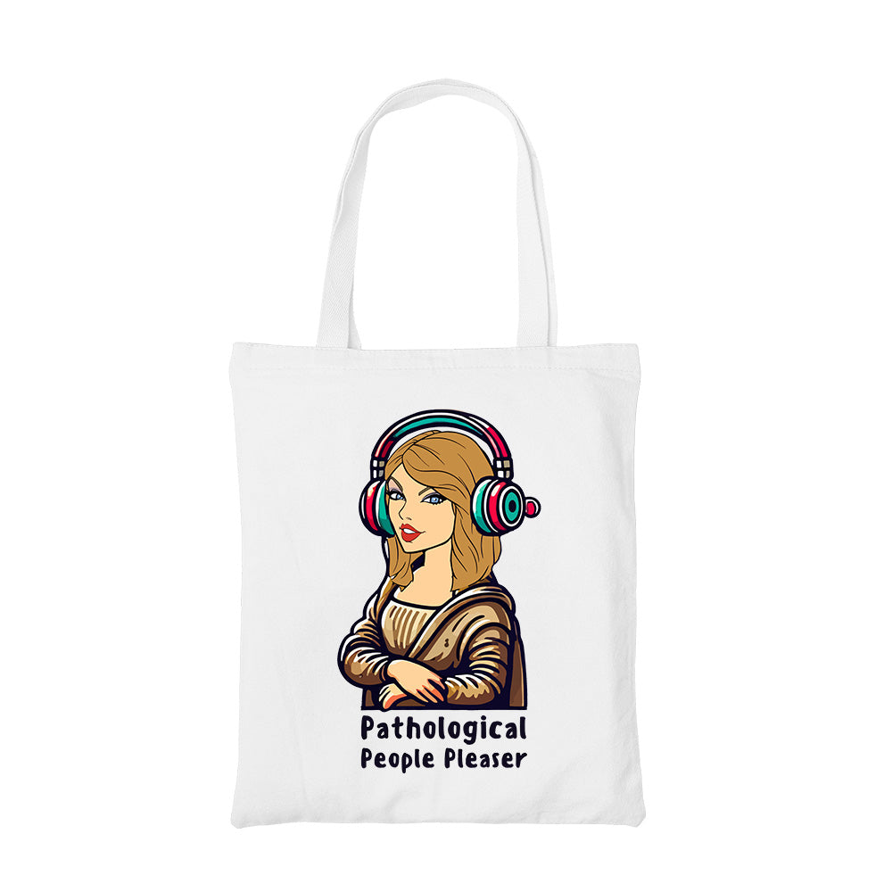 taylor swift pathological people pleaser tote bag cotton printed music band buy online india the banyan tee tbt men women girls boys unisex