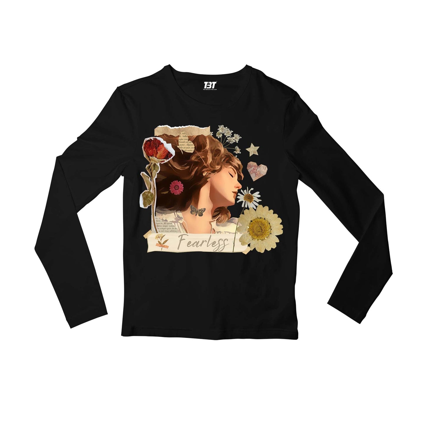 taylor swift fearless full sleeves long sleeves music band buy online india the banyan tee tbt men women girls boys unisex black