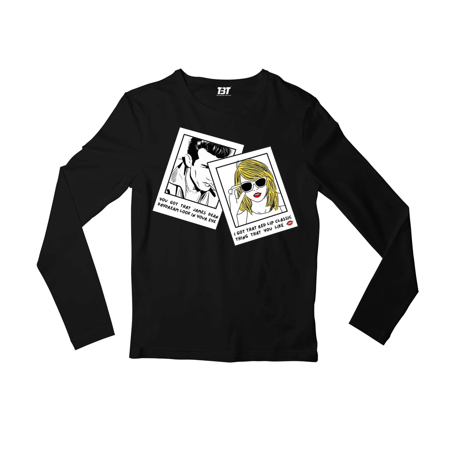 taylor swift style full sleeves long sleeves music band buy online india the banyan tee tbt men women girls boys unisex black