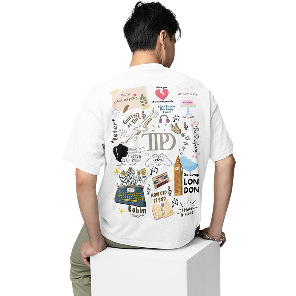 Buy Taylor Swift Oversized T shirt A Poet's Doodle – The Banyan Tee