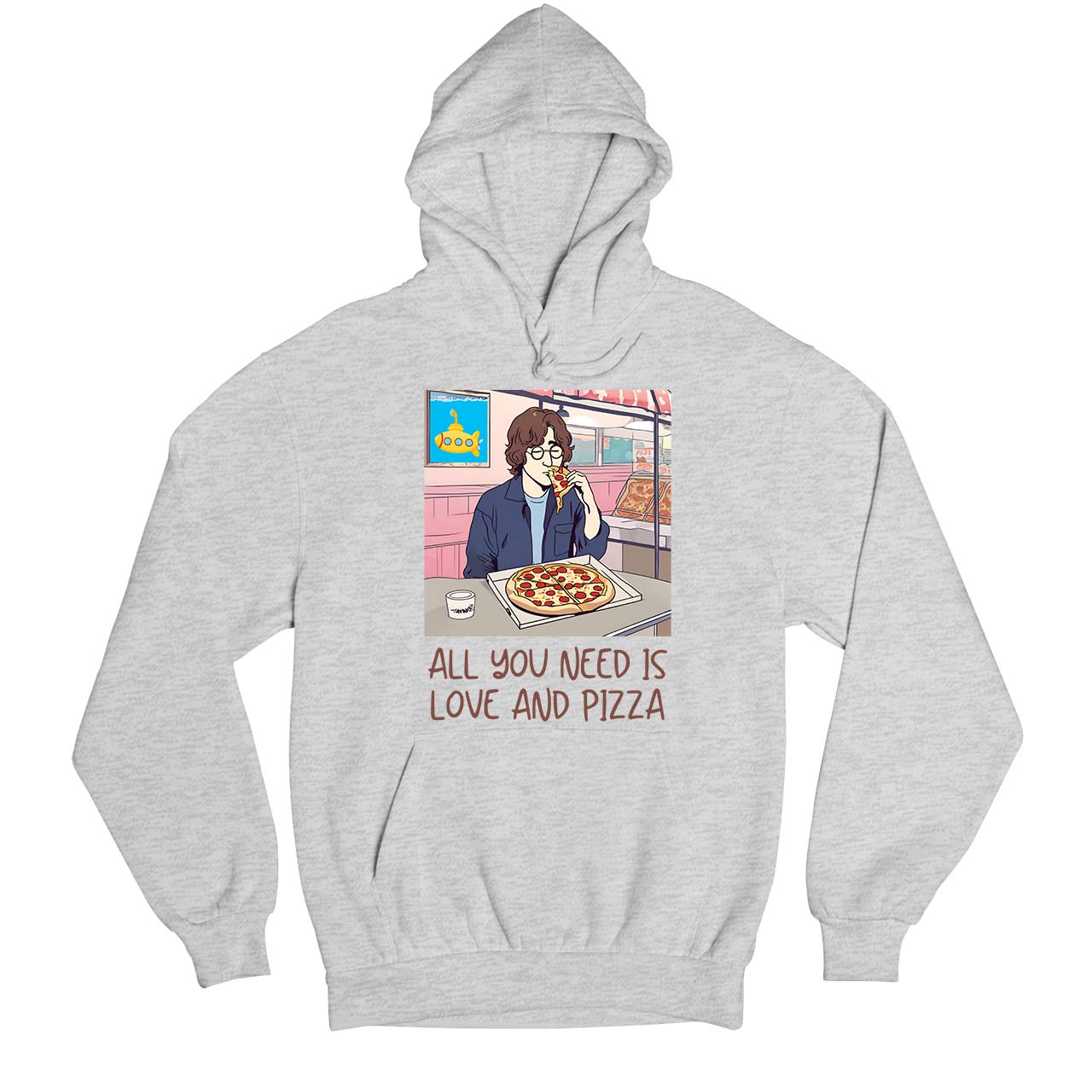 the beatles all you need is pizza hoodie hooded sweatshirt winterwear music band buy online india the banyan tee tbt men women girls boys unisex gray