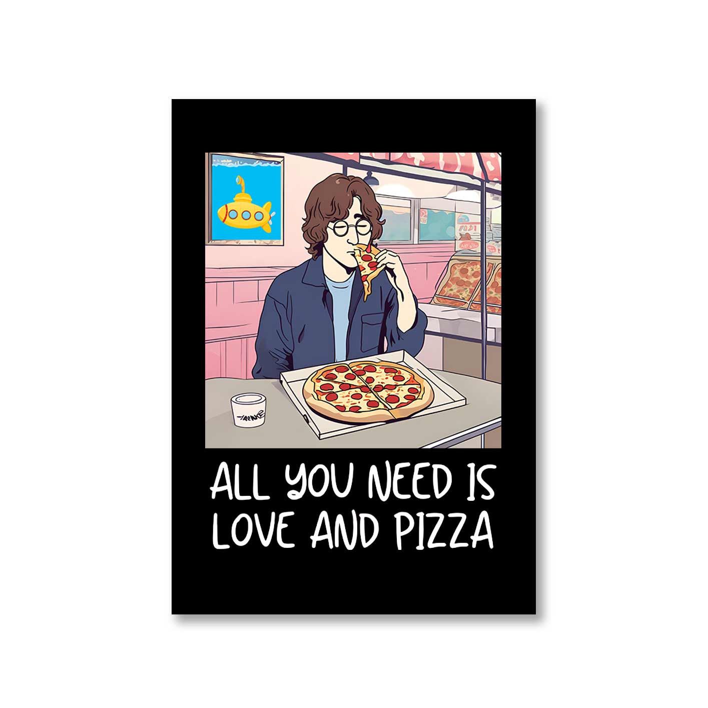 the beatles all you need is pizza poster wall art buy online india the banyan tee tbt a4