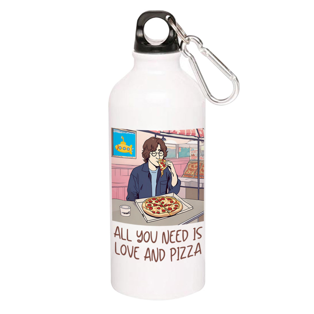 the beatles all you need is pizza sipper steel water bottle flask gym shaker music band buy online india the banyan tee tbt men women girls boys unisex