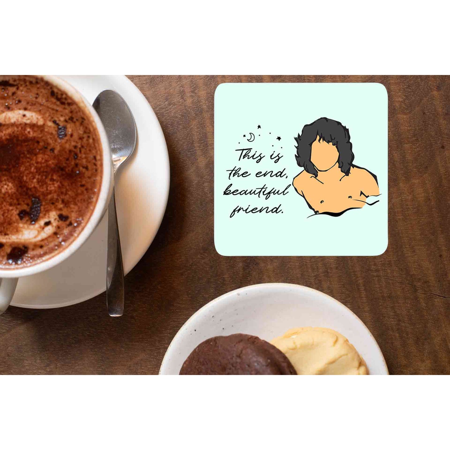 the doors the end coasters wooden table cups indian music band buy online india the banyan tee tbt men women girls boys unisex