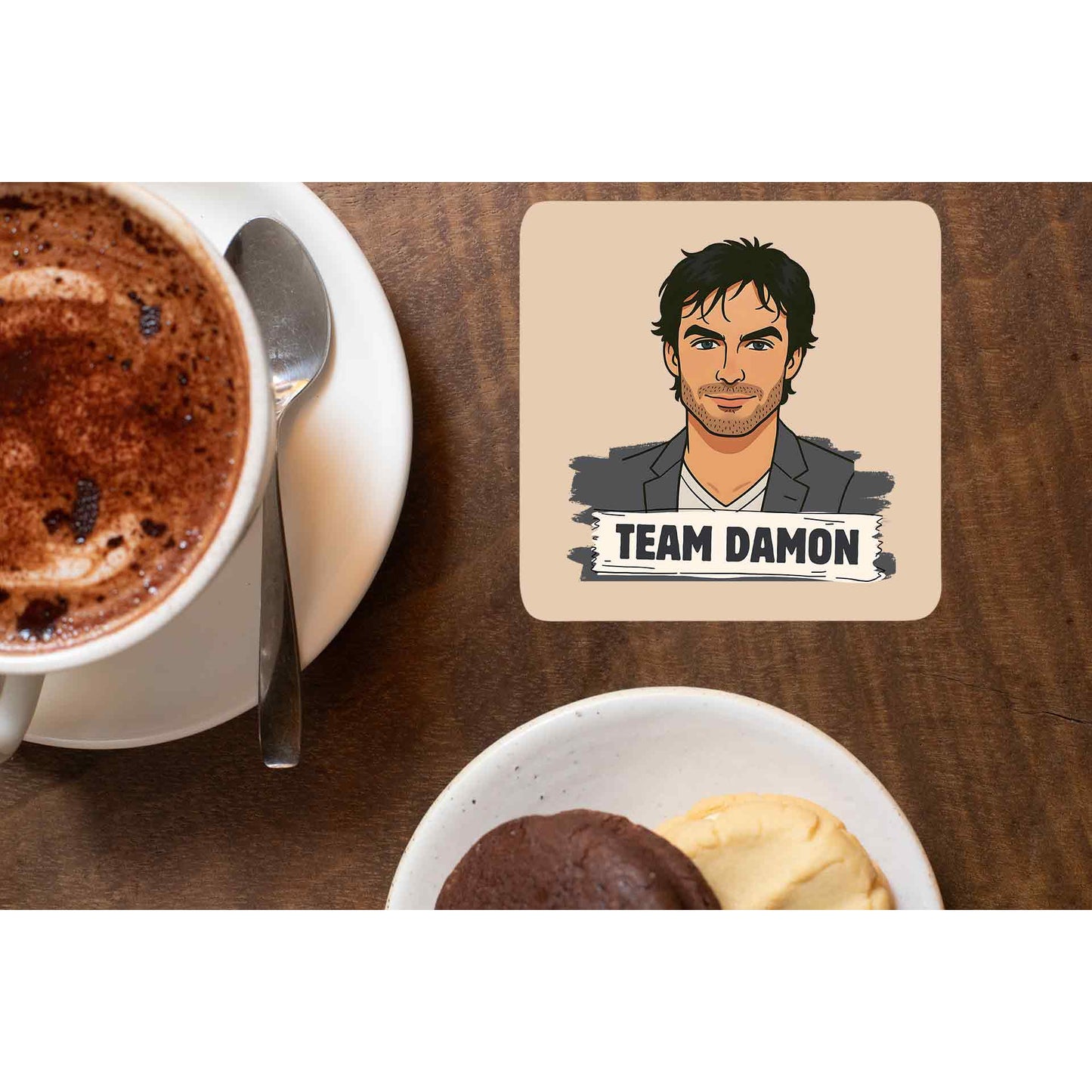 the vampire diaries damon coasters wooden table cups indian tv & movies buy online india the banyan tee tbt men women girls boys unisex