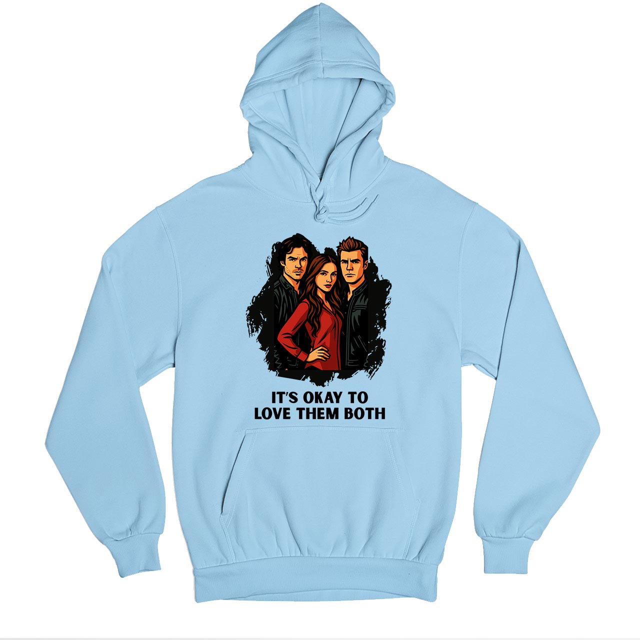 the vampire diaries love them both hoodie hooded sweatshirt winterwear tv & movies buy online india the banyan tee tbt men women girls boys unisex gray