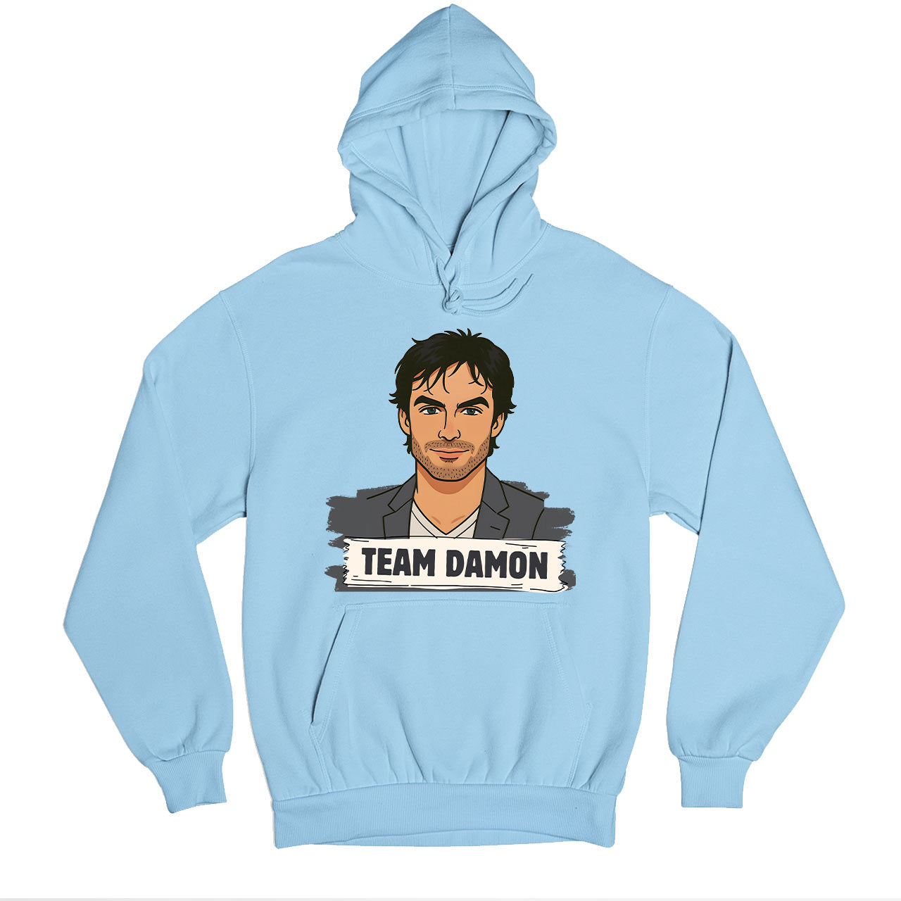 the vampire diaries damon hoodie hooded sweatshirt winterwear tv & movies buy online india the banyan tee tbt men women girls boys unisex baby blue