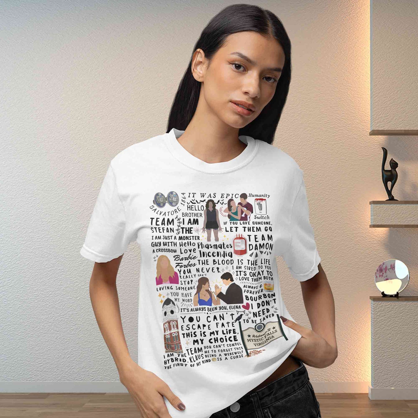 the vampire diaries mystic doodle t-shirt tv & movies buy online india the banyan tee tbt men women girls boys unisex white