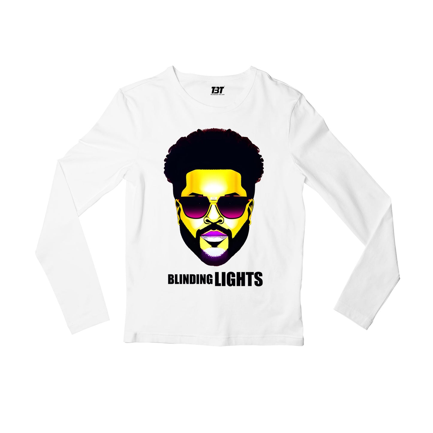 the weeknd blinding lights full sleeves long sleeves music band buy online india the banyan tee tbt men women girls boys unisex white