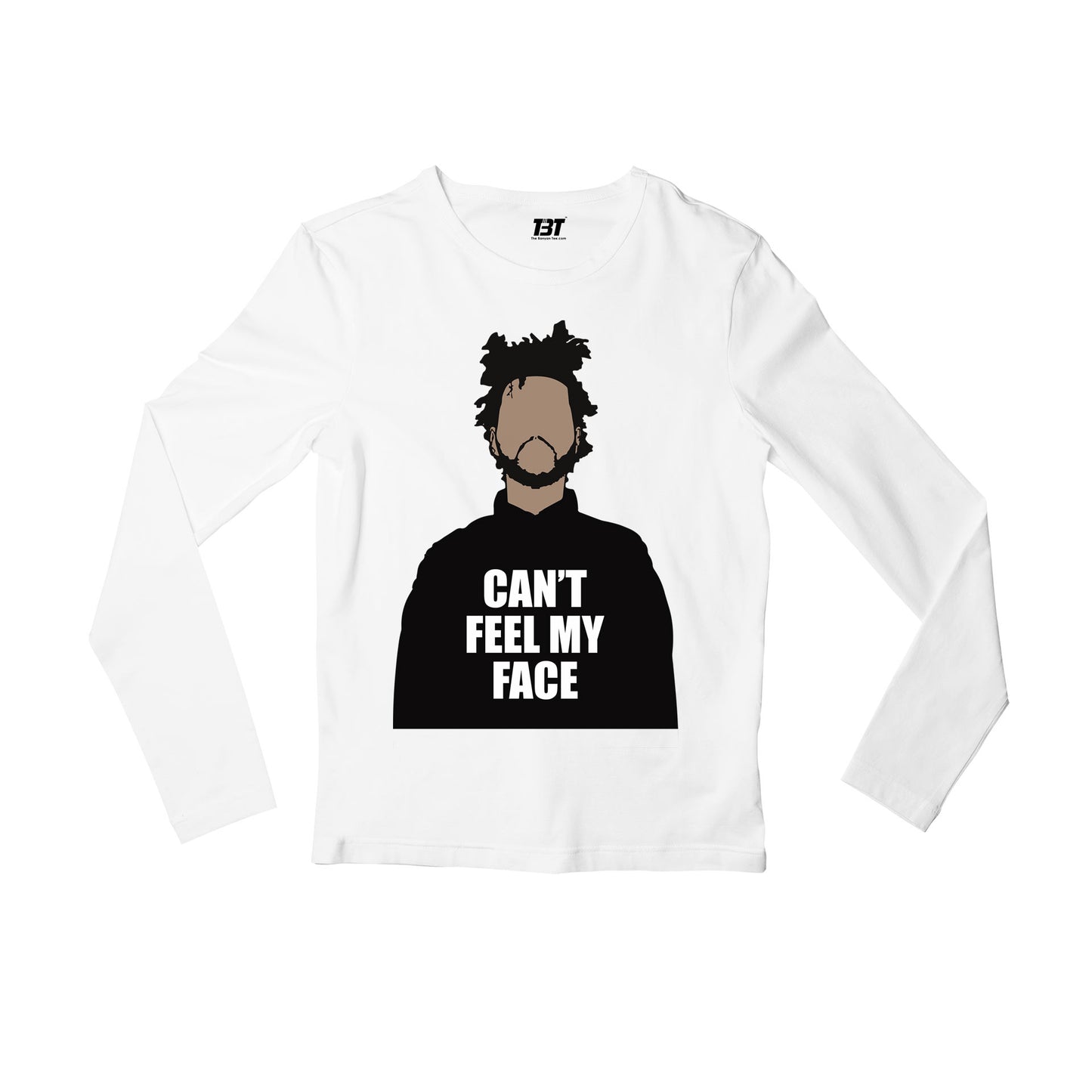the weeknd can't feel my face full sleeves long sleeves music band buy online india the banyan tee tbt men women girls boys unisex white