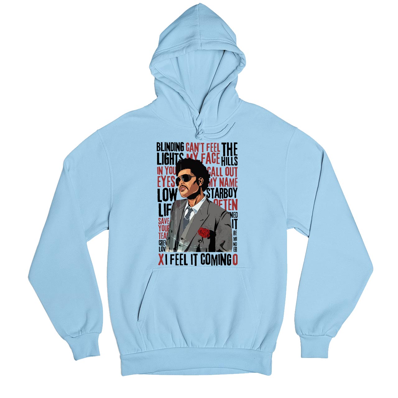 the weeknd starboy symphony hoodie hooded sweatshirt winterwear music band buy online india the banyan tee tbt men women girls boys unisex baby blue