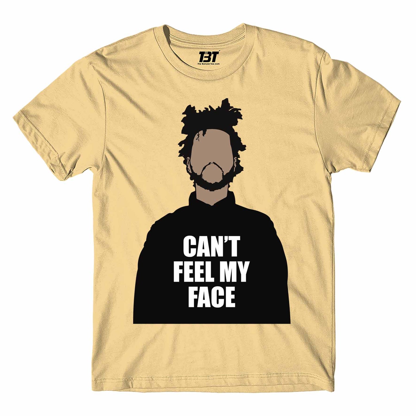 the weeknd can't feel my face t-shirt music band buy online india the banyan tee tbt men women girls boys unisex beige