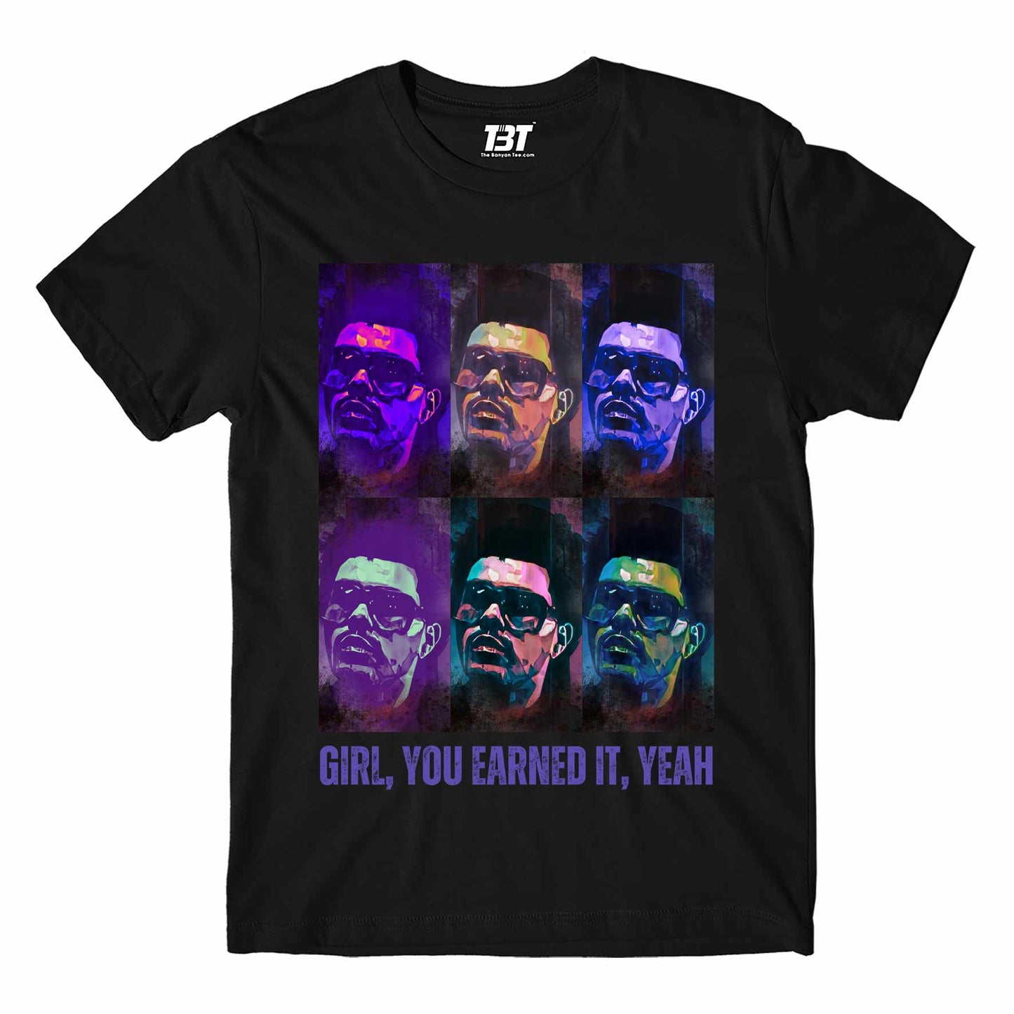 the weeknd earned it t-shirt music band buy online india the banyan tee tbt men women girls boys unisex white